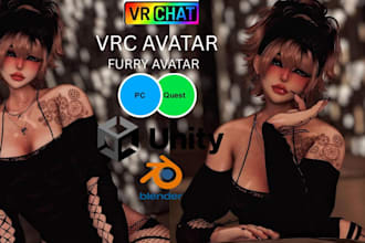 do vrc avatar commission, vrchat avatar, furry avatar, vr character, nsfw model