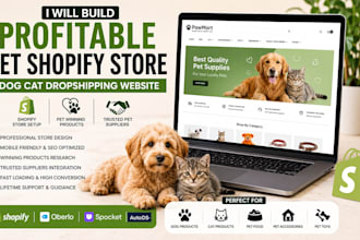 create a pet store with winning products and suppliers