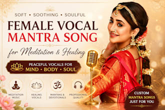 create a soft and soothing female vocal mantra song for meditation and healing