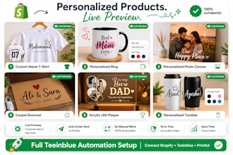 automate your shopify pod store with teeinblue ai personalization