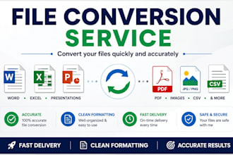 convert files to PDF, word, excel, CSV, jpg, or png