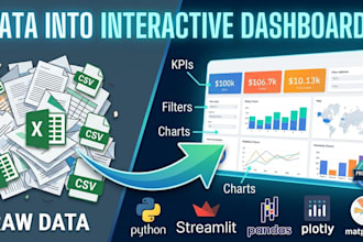 build an interactive streamlit dashboard for your data