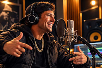 write and record pro male rap vocal, rap verse, hip hop rap as male rapper