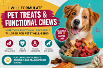 formulate pet treats functional chews dog treats cat treats and pet supplements