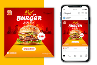 design food social media posts for restaurants and cafes