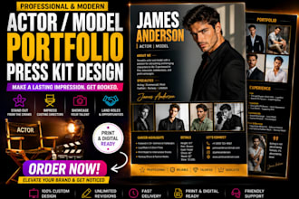 do actor  model portfolio press kit design