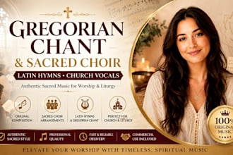 record authentic gregorian chant, sacred choir music, latin hymns, church vocals