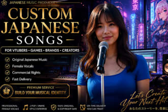 write and produce custom japanese songs for vtubers, games, brands and creators