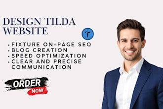 design tilda website for your business official website