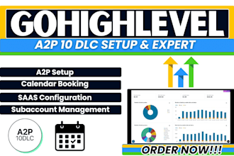 setup gohighlevel saas a2p 10dlc subaccounts ghl calendar booking ghl pipelines