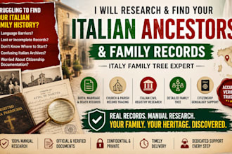 research and find your italian ancestors and family records dna analysis