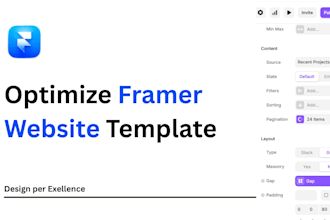 fix and optimize framer website template, connect shopify products to framer cms
