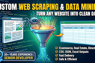 build a custom web scraper and data extraction script