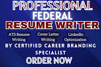 craft an ats federal resume, CV, cover letter, and linkedin