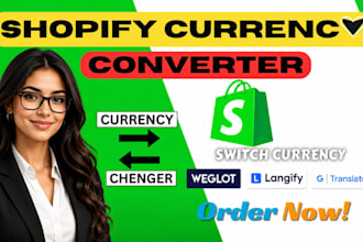 setup shopify currency converter using weglot, langify, gtranslate
