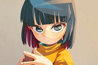draw an anime illustration sfw or nsfw cell shaded render