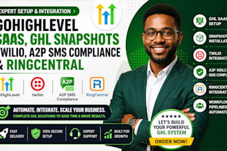 gohighlevel saas ghl va snapshot twilio a2p sms compliance and ringcentral