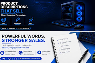 write product descriptions for tech and gaming products