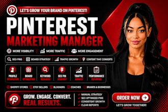 pinterest marketing manager seo pin traffic growth strategy board social media