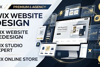 build, design or redesign wix website, wix studio and online store and business