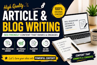 write SEO friendly blog posts and articles
