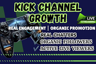 do organic kick channel promotion increases live viewers, followers and chatters