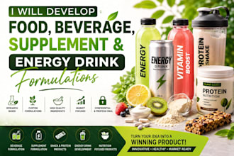 develop food, beverage, supplement, and energy drink formulations