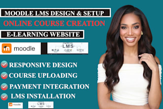 install, setup and customize your moodle lms elearning website, online course