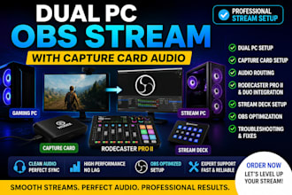 setup dual PC obs stream with capture card audio