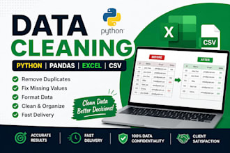 fix, clean, and format messy excel csv data using pandas