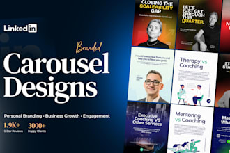 create professional linkedin carousel post designs