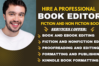 be your fiction and non fiction book editor, short story book proofreading