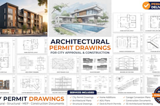 do house city permit drawing adu, container home floor plan deck and framing
