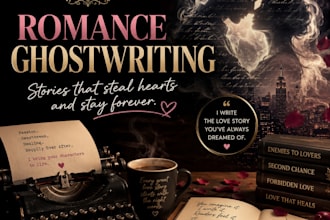 ghostwrite or rewrite your sweet or steamy romance novel