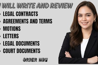 write your legal contract and legal agreement