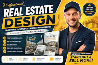 design real estate brochure, property catalog, realtor marketing or seller guide