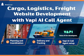 build logistics, auto transport website, logistics website with vapi call agent
