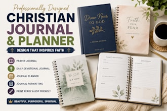 do journal design, christian prayer journal, daily devotional journal planner