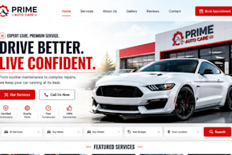 build wix auto website repair shop detailing mechanic website car wash tire site
