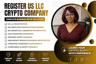 register US llc crypto company,  ein, boi, dao operating agreement resident msb