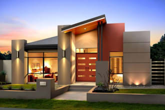design house model, villa design, building plan, floor plan, residential design