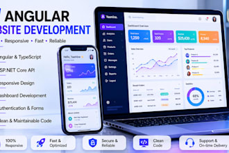 develop a responsive angular website or web application