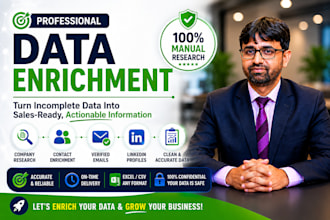 provide b2b data enrichment with verified contacts and company details