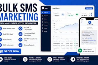 send bulk SMS marketing campaign, text message or email blast and bulk sms