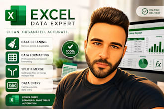 excel data cleaning, data formatting, split, merge