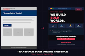 design a stunning modern landing page for your business