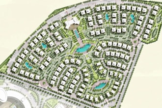 develop 3d residential masterplan,villa community layout,landscape site plan,cad