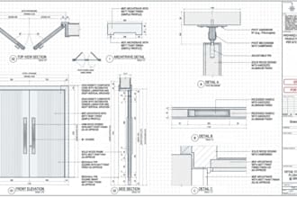 joinery shop drawings, millwork drawing and  furniture custom design