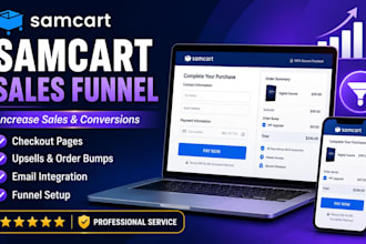 samcart thrivecart clickfunnels sales funnel landing page, online course