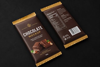 design realistic chocolate bar mockups